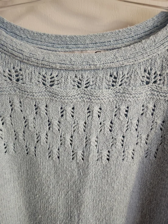 New Jones Wear Studio Light Blue Women's Knit Sweater - Picture 3 of 9